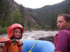 Emmett rafting with Uncle Mike