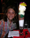 Emmett's giant ice cream sundae at the Intercontinental Hotel, Tahiti