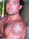 Otis with Marquesan tattoo study--created after looking into his soul!