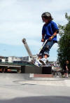 Emmett practices his tailwhip at the Auckland Skate Park