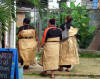 Tongan ladies in traditional wasitmats